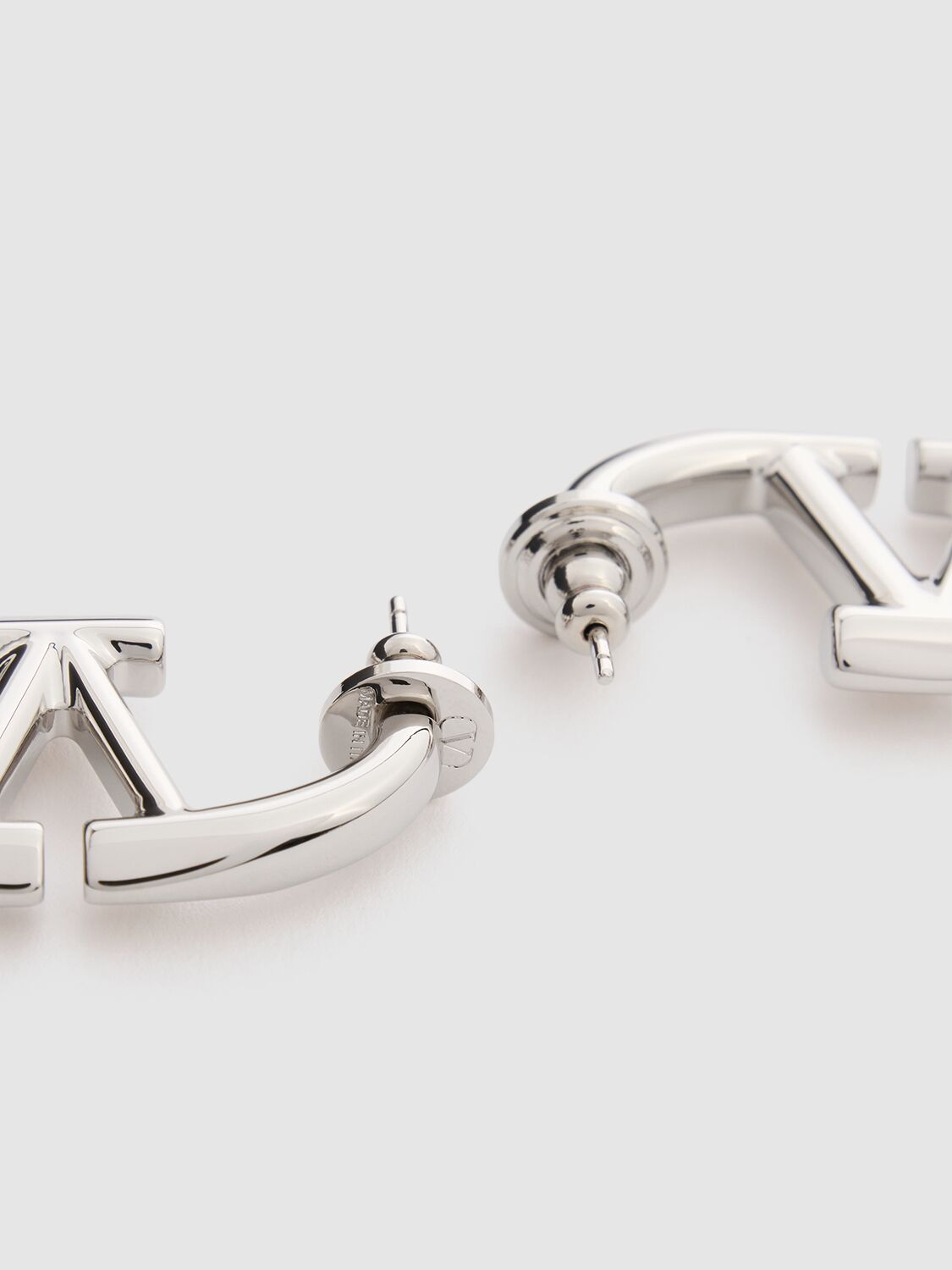 Shop Valentino Vlogo The Bold Edition Earrings In Palladium