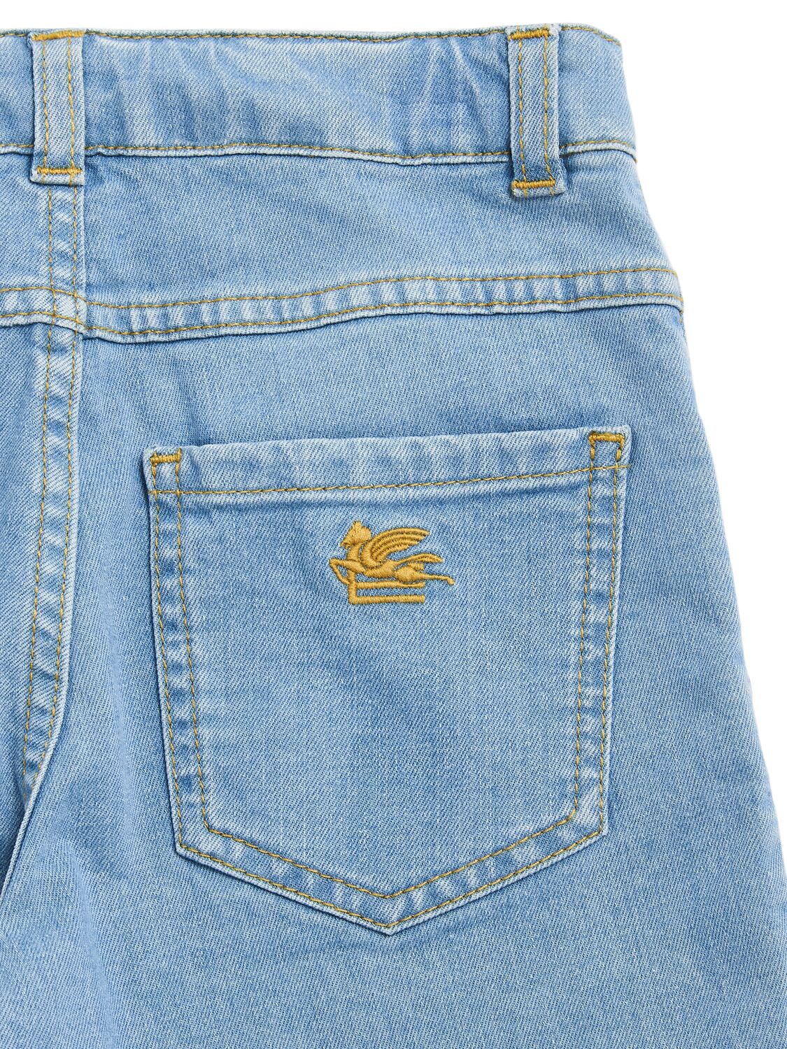 Etro Stretch Denim Shorts In Denim