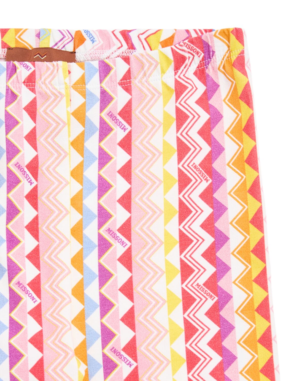 MISSONI PRINTED COTTON BLEND JERSEY LEGGINGS 
