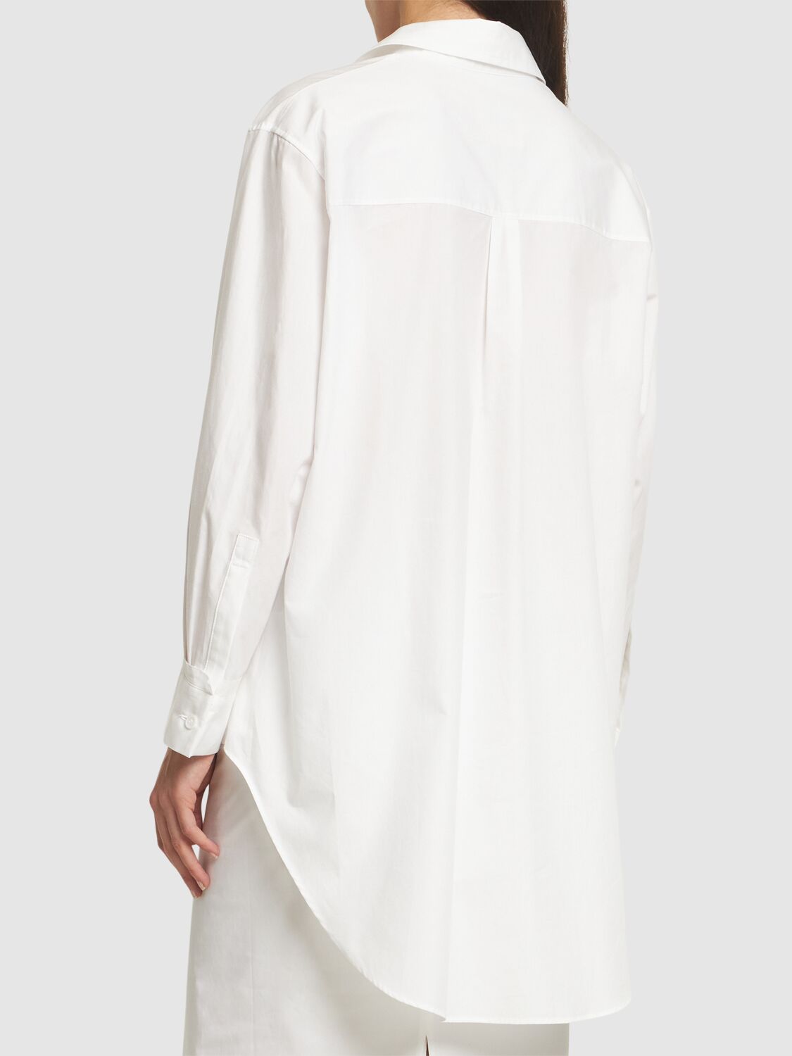 Yohji Yamamoto Cutting Tie Cotton Poplin Shirt In White