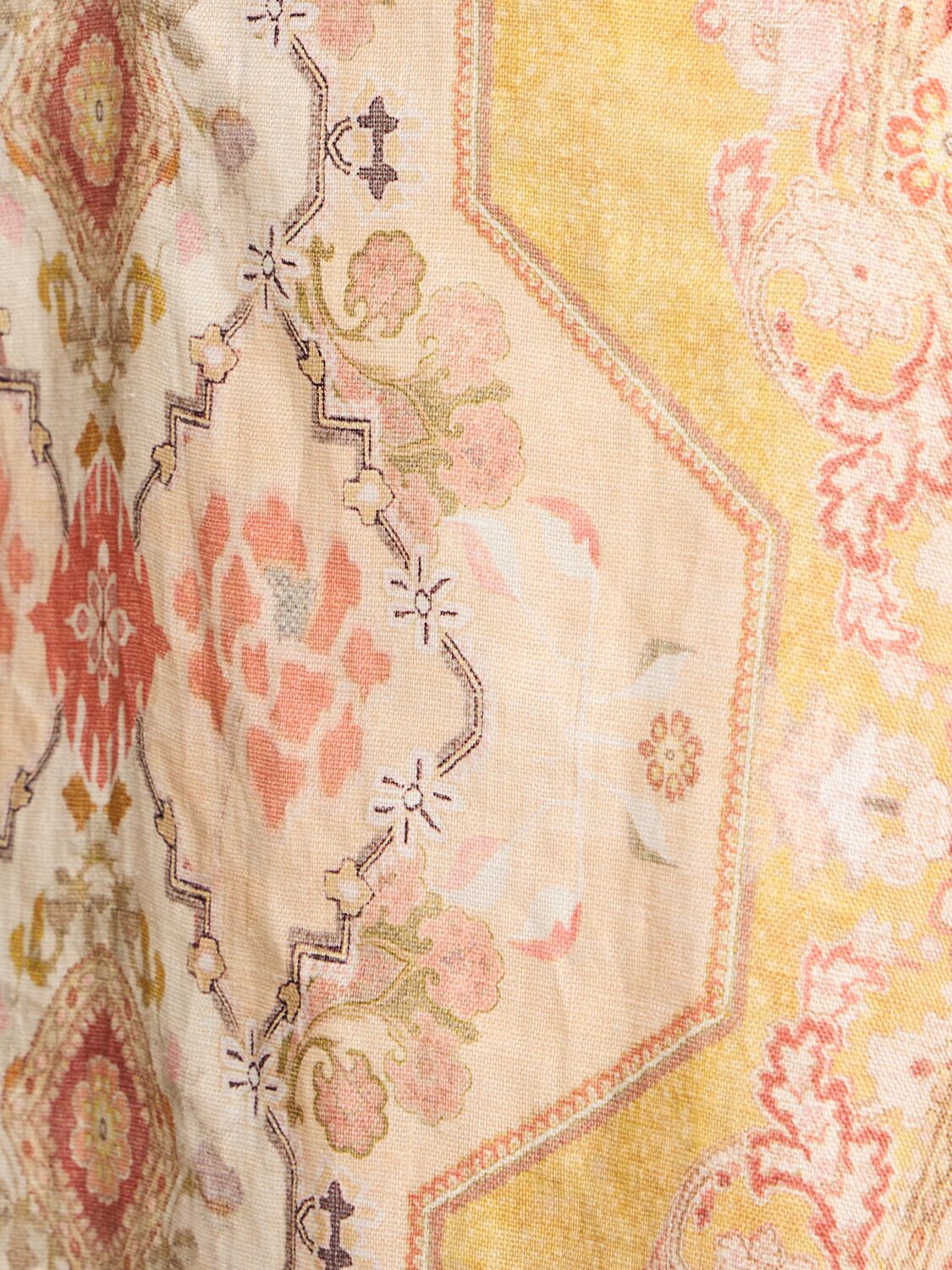 Zimmermann Wylie Printed Linen Tunic In Yellow/multi