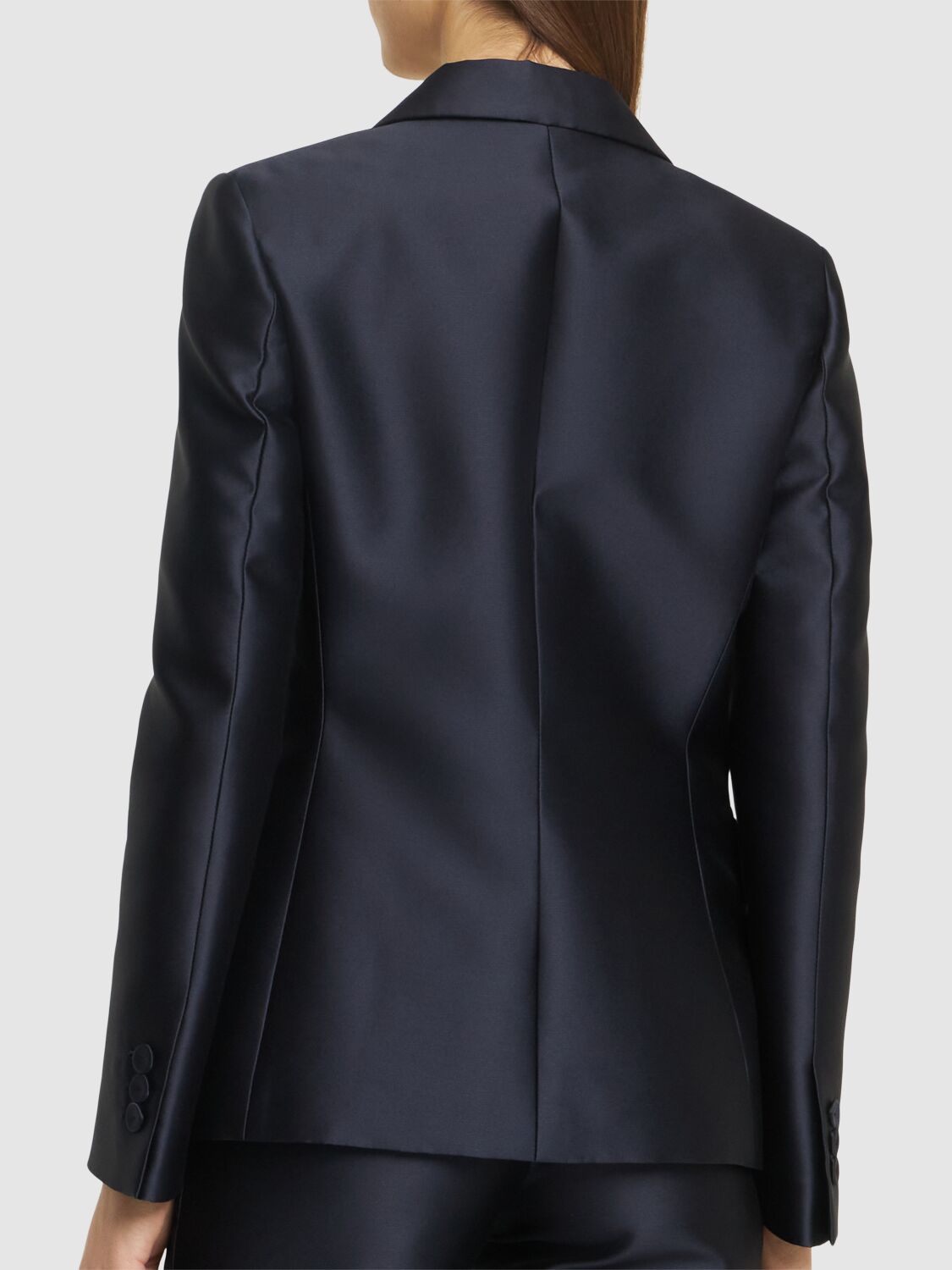 ALBERTA FERRETTI MIKADO SINGLE BREAST BLAZER 