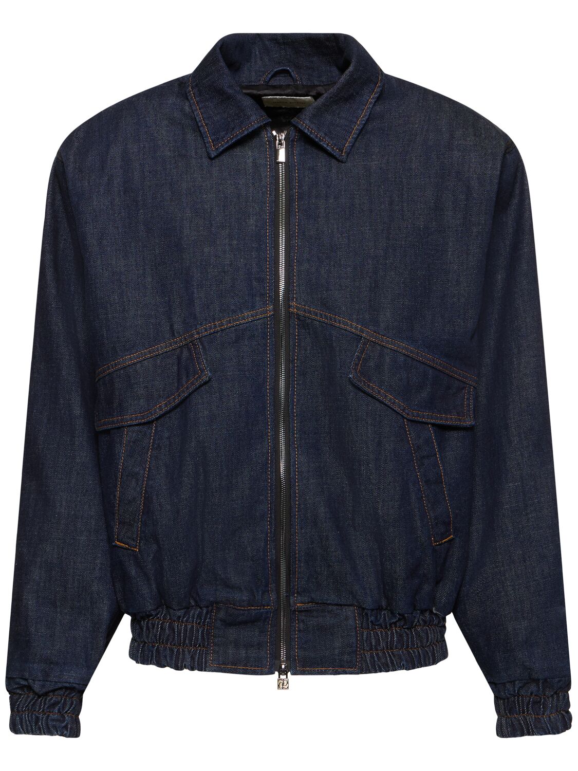 Zip-up Denim Bomber Jacket