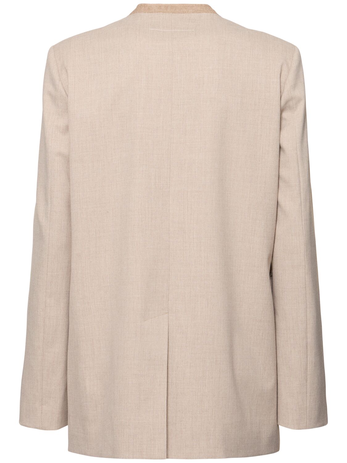 Shop Mm6 Maison Margiela Tailored Viscose Blend Blazer In Taupe