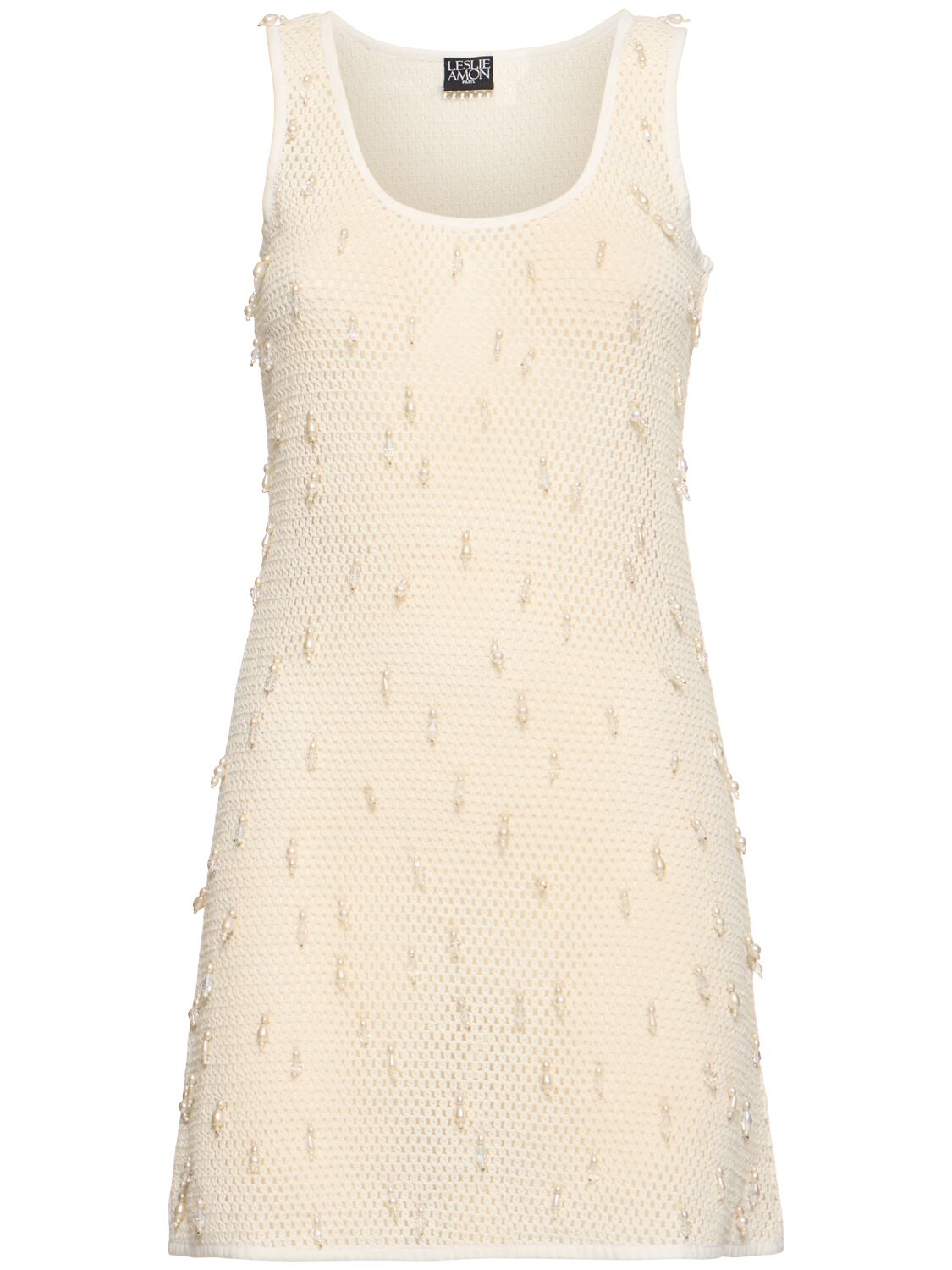 Honeycomb Embroidered Mini Dress