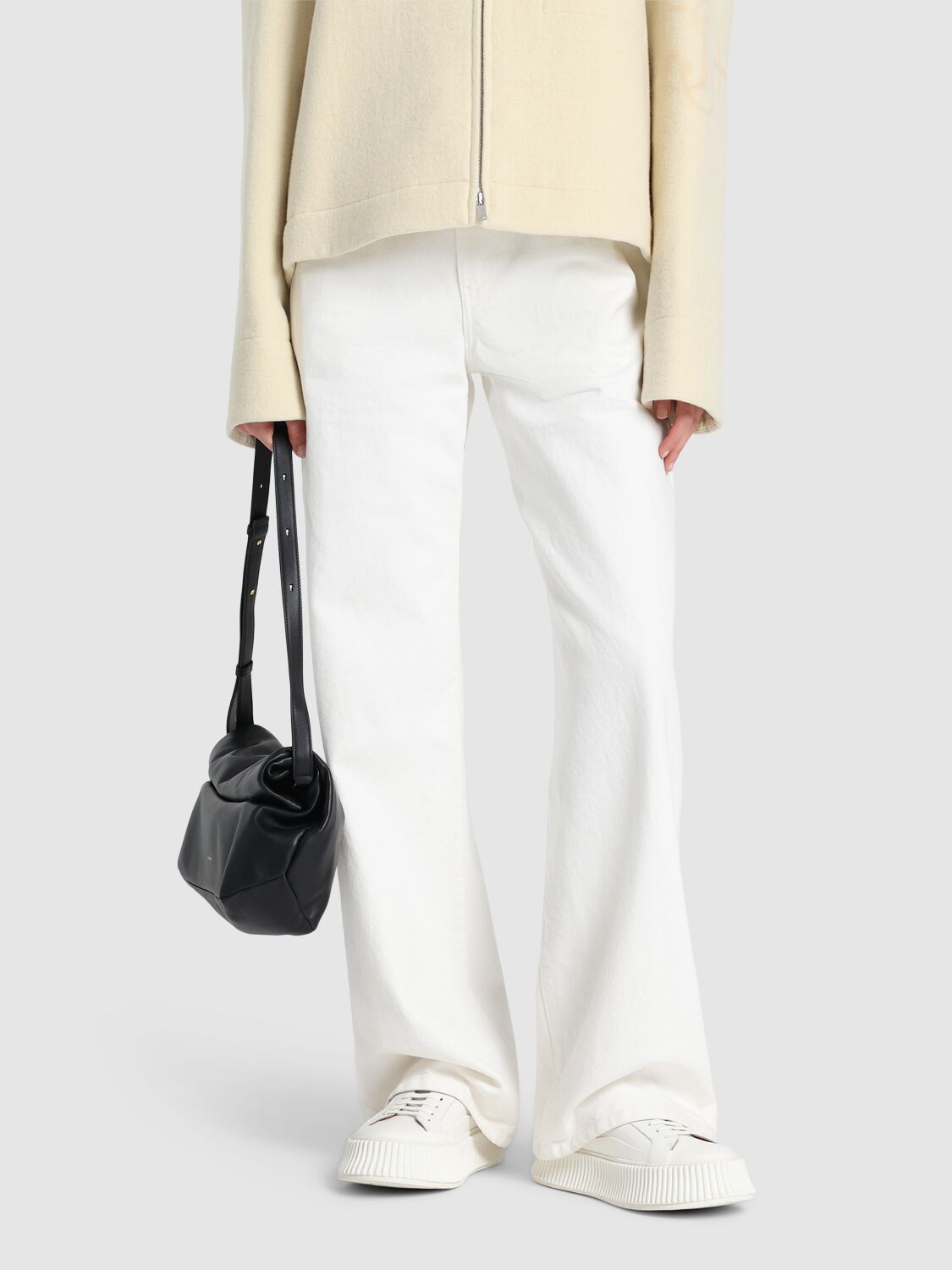 JIL SANDER 40MM VULCANIZED LEATHER SNEAKERS 