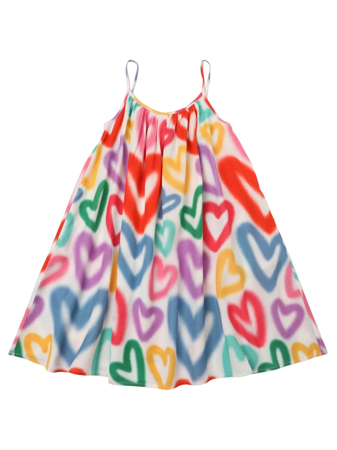 Heart Printed Twill Dress