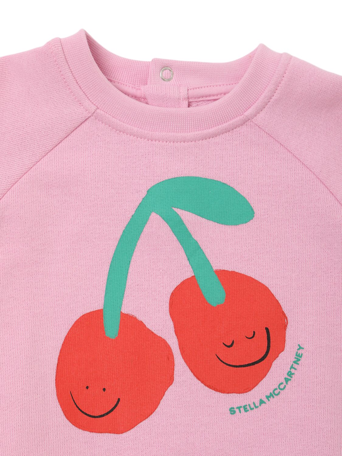 STELLA MCCARTNEY CHERRY PRINT COTTON CREWNECK SWEATSHIRT 