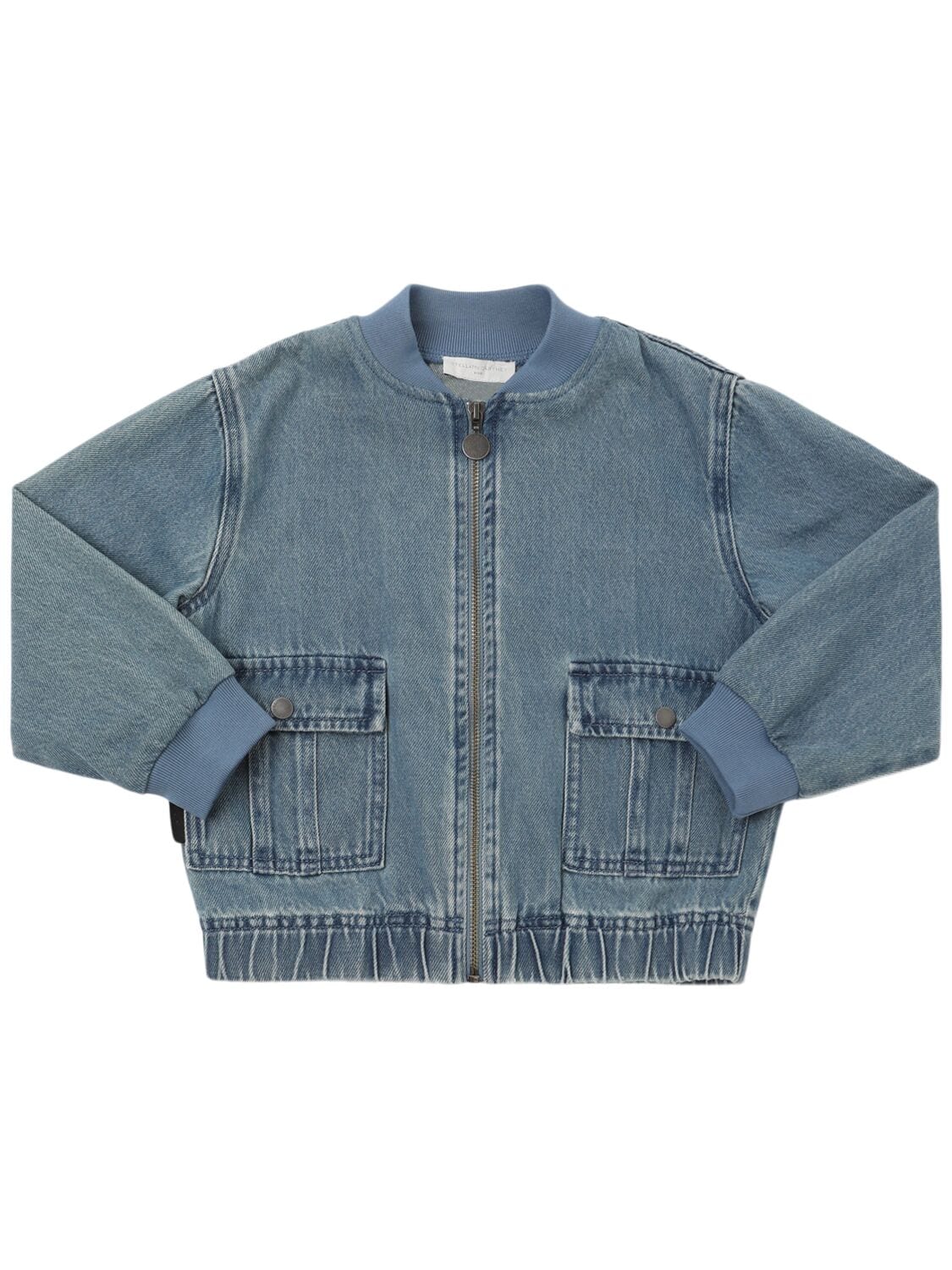 Cotton Denim Bomber Jacket