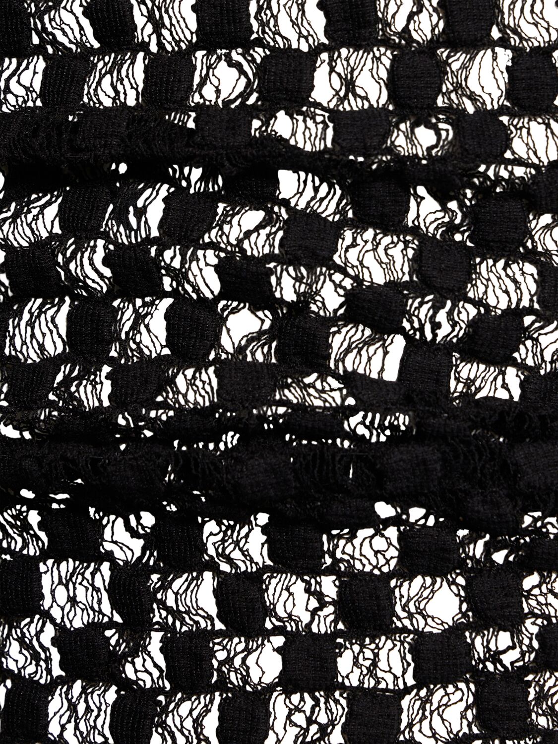 Rohe Cotton-blend Lace Turtleneck Top In Black