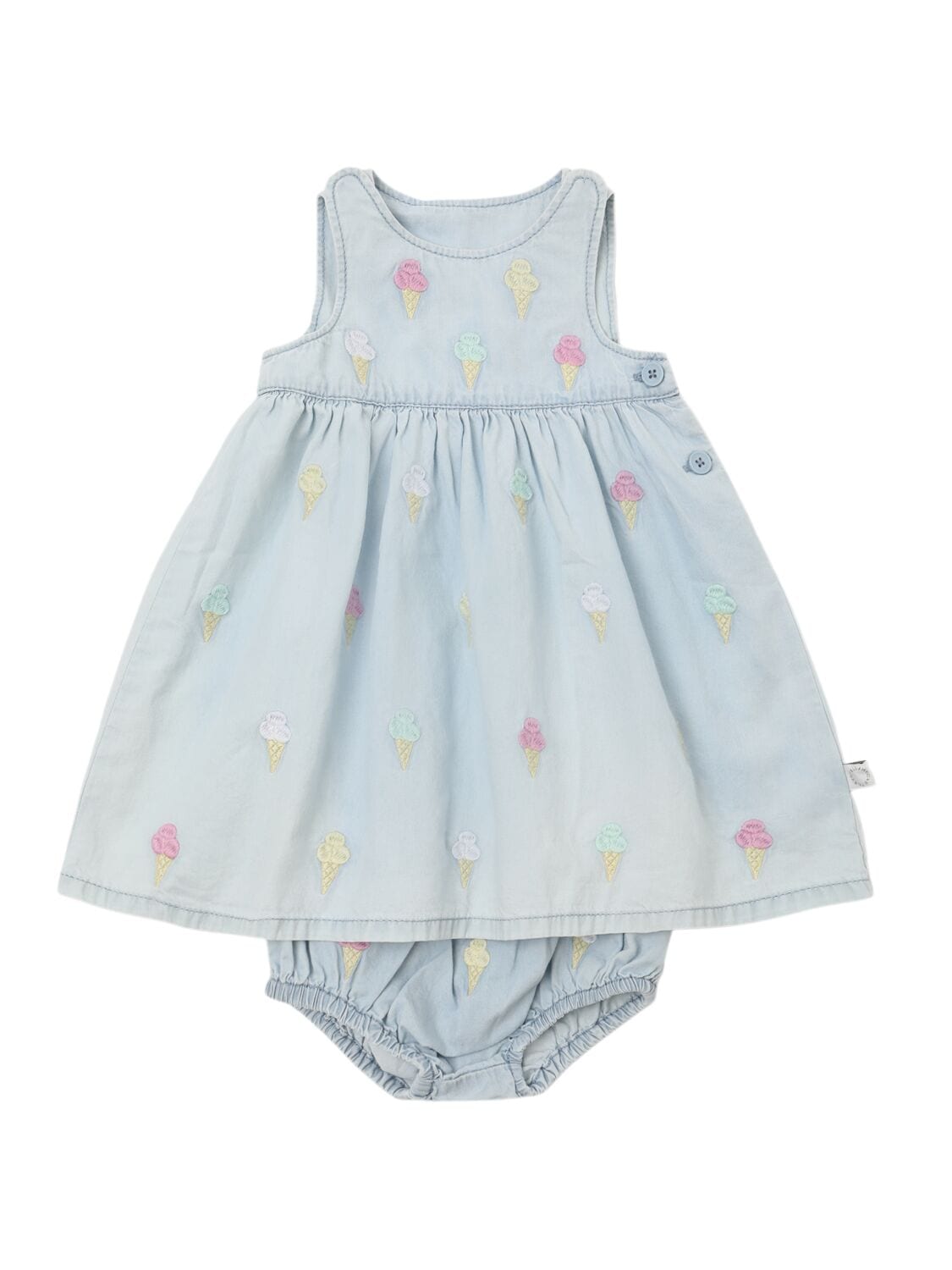 Cotton Chambray Dress & Diaper Cover