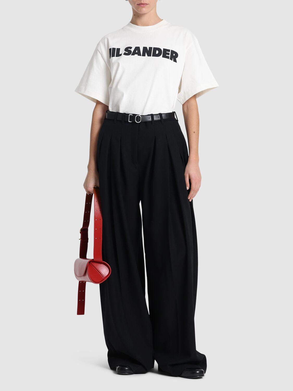 Jil Sander Relaxed-fit Cotton T-shirt With Bold Logo In White