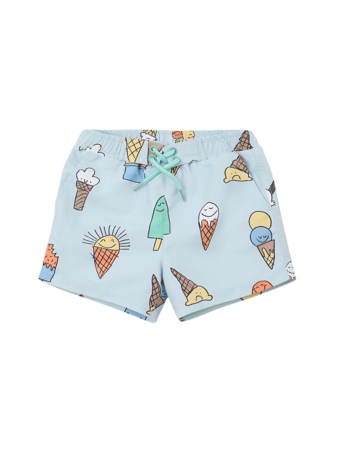 Printed Poly Swim Shorts