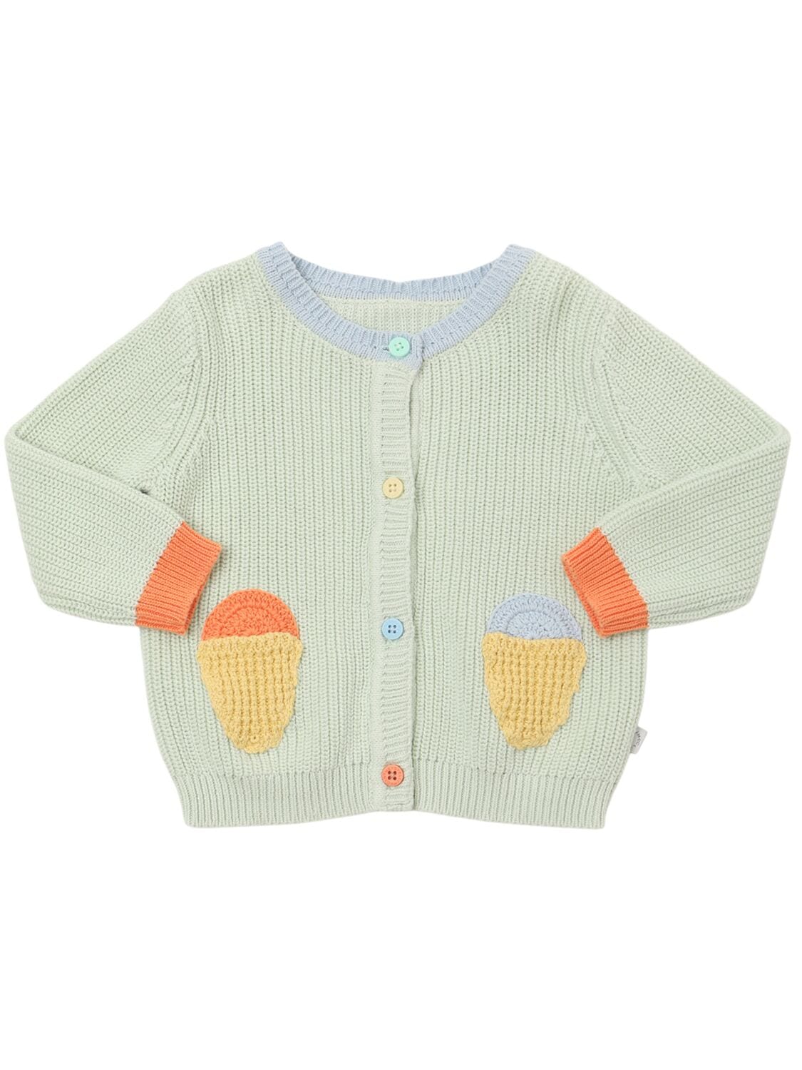 Cotton Knit Crochet Cardigan
