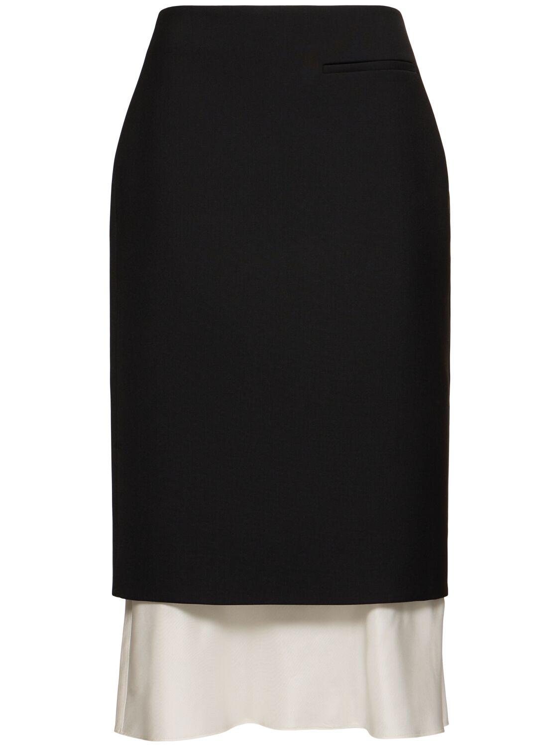 RÓHE Pencil Skirt W/ Contrasting Silk Detail