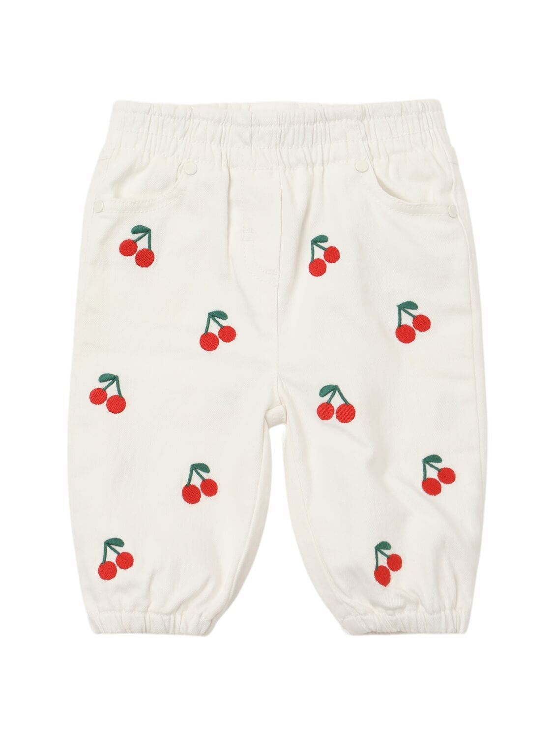 Embroidered Cotton Gabardine Pants