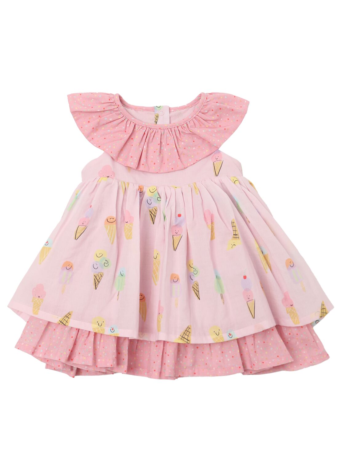 Stella Mccartney Ice Cream Print Cotton Voile Dress In Pink/multi