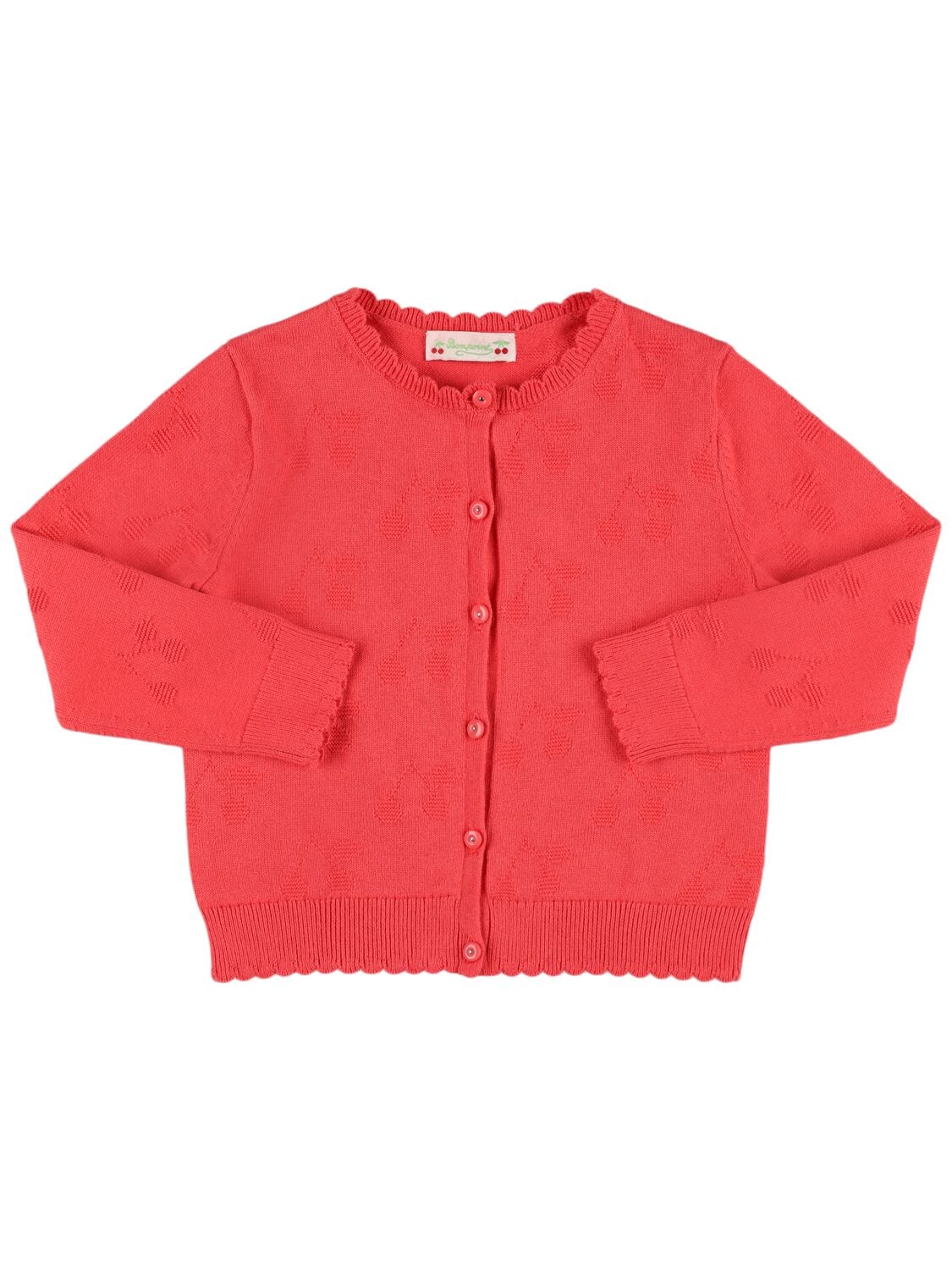 Embroidered Cotton Knit Cardigan