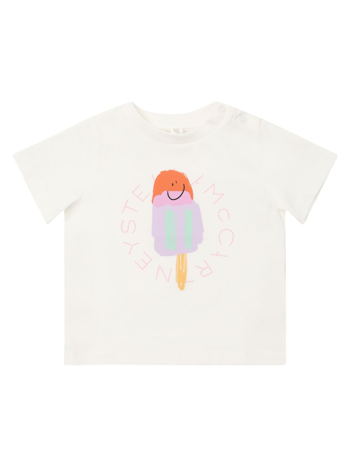 Stella Mccartney Ice Cream Print Cotton Jersey T-shirt In White