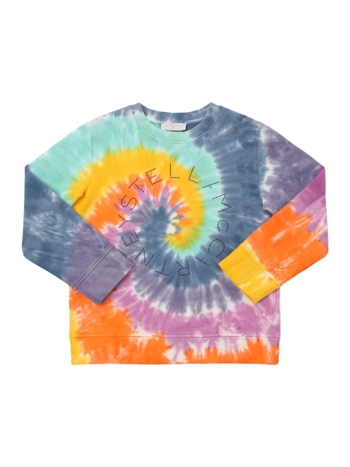 Tie Dyed Cotton Crewneck Sweatshirt