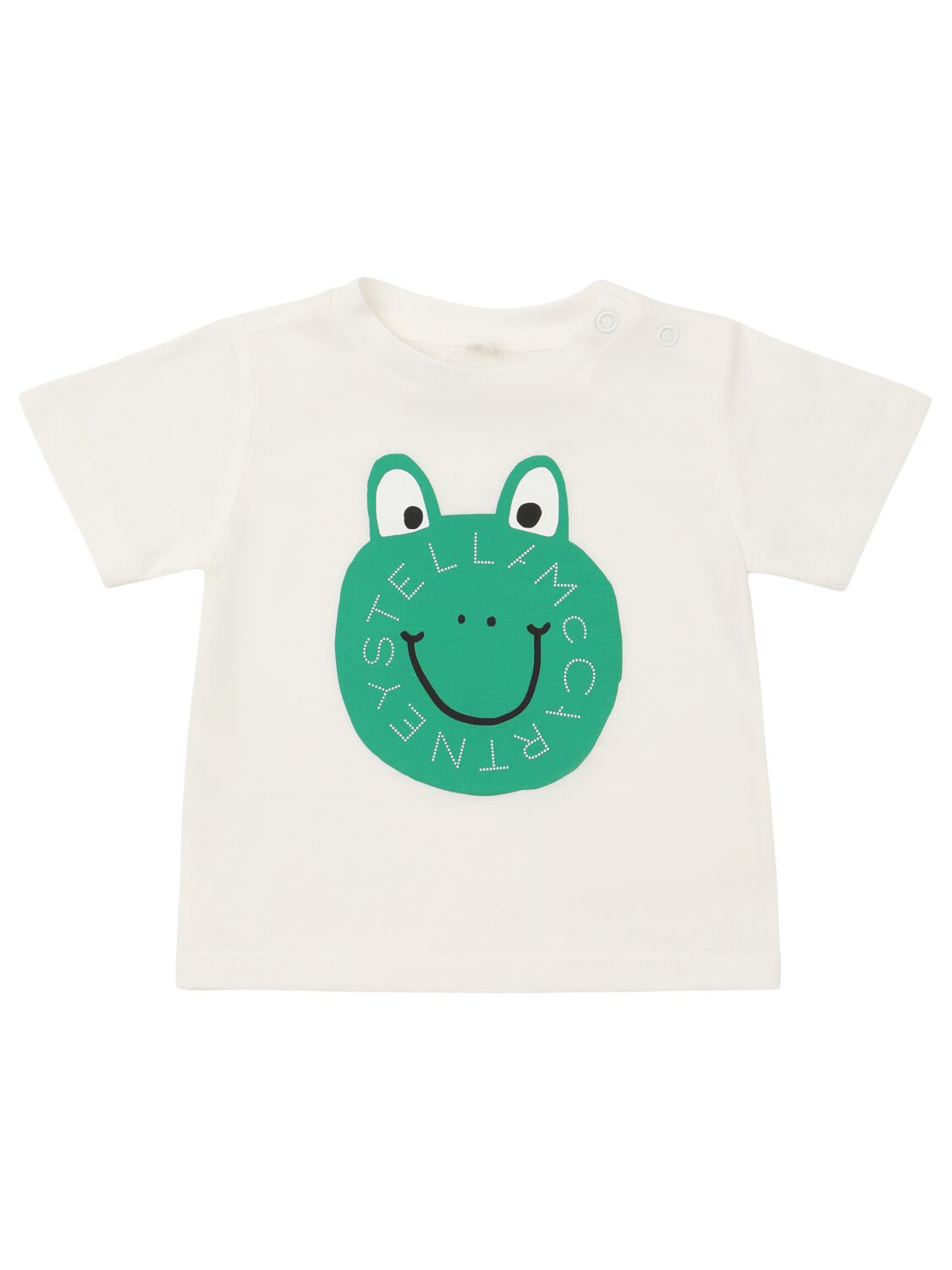 Stella Mccartney Frog Print Cotton Jersey T-shirt In White