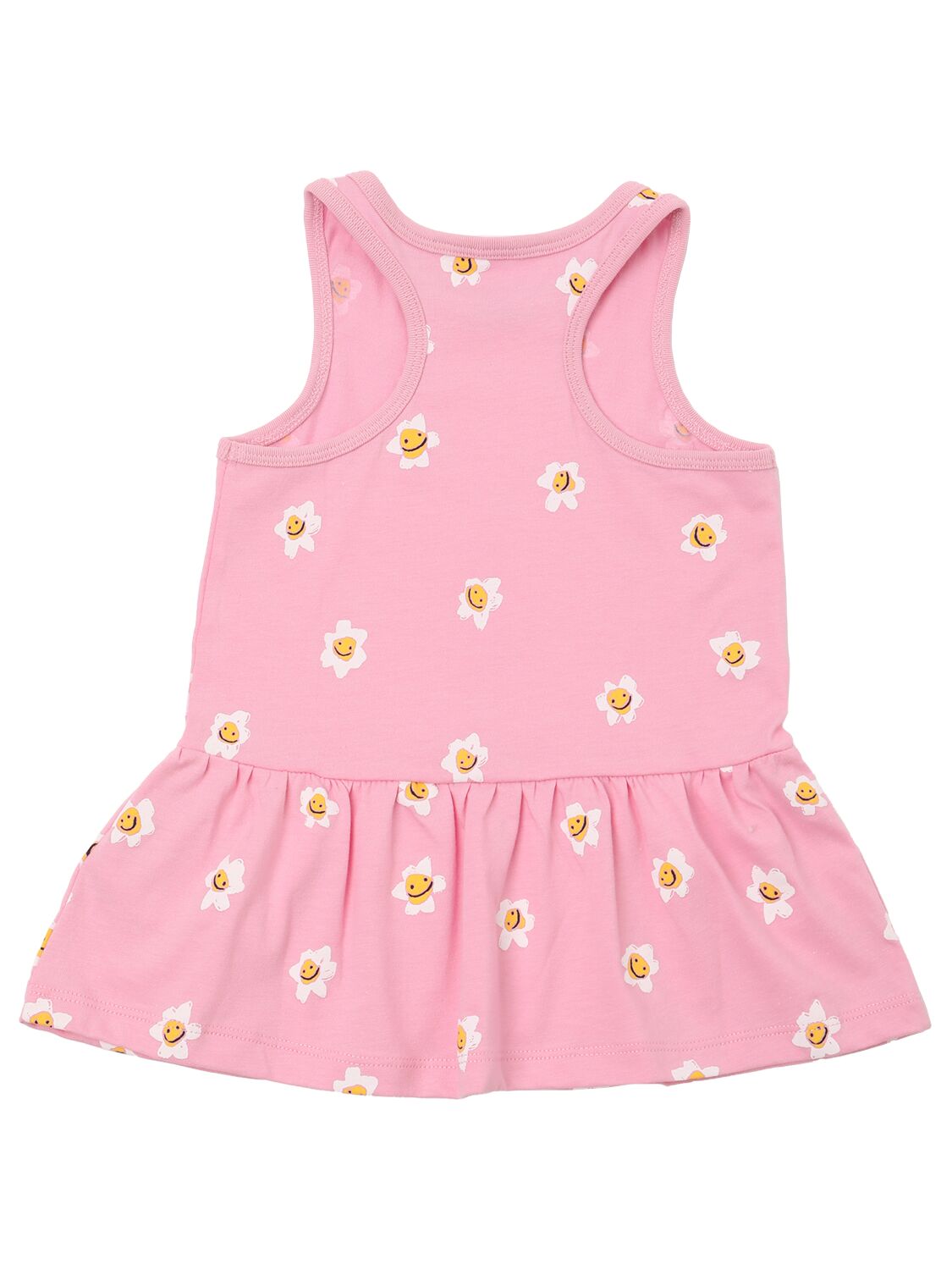 Stella Mccartney Printed Cotton Jersey Dress In Pink/multi