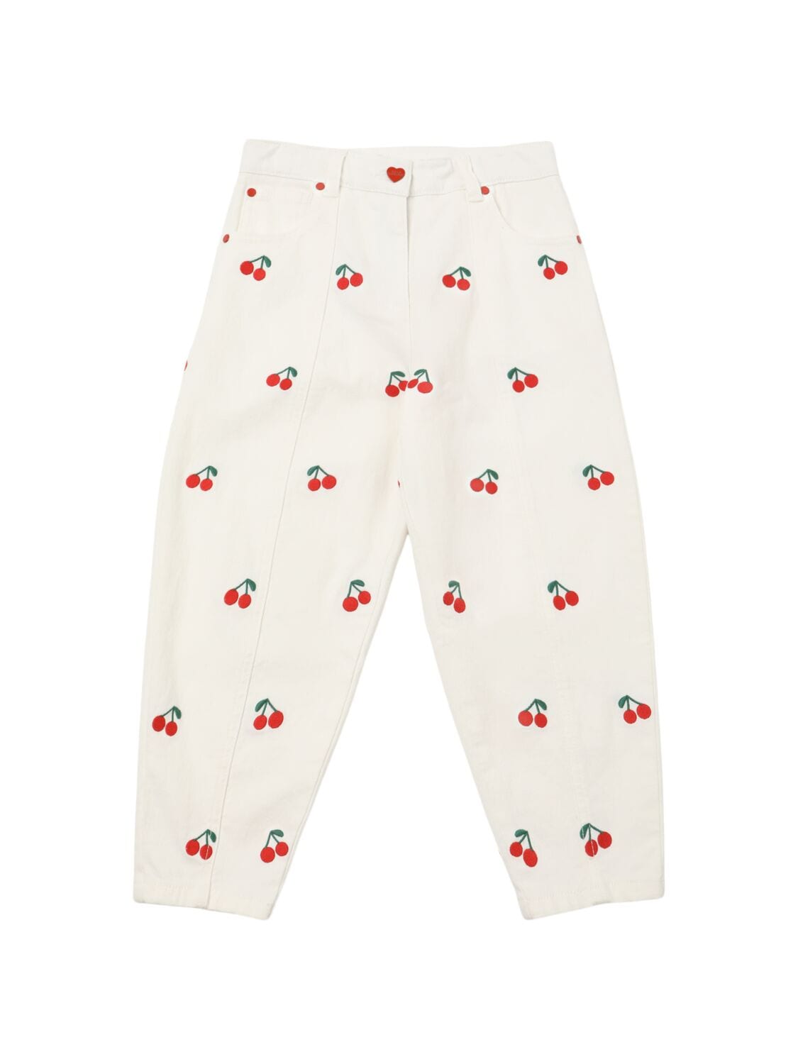 Embroidered Cotton Gabardine Pants