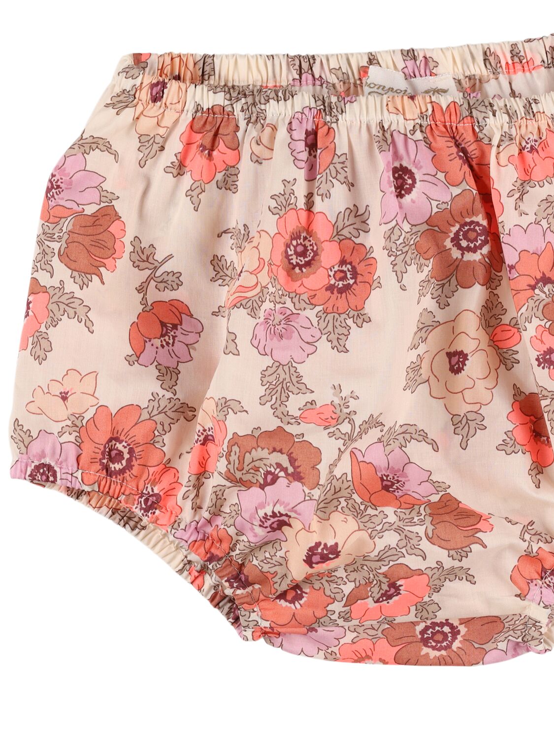 Shop Bonpoint Cotton Blend Dress & Diaper Cover In Multicolor