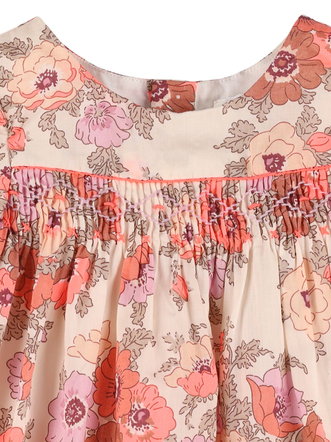 Shop Bonpoint Cotton Blend Dress & Diaper Cover In Multicolor