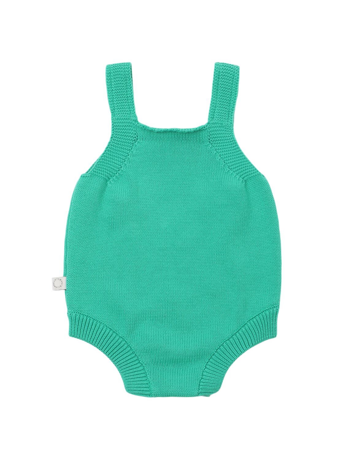Stella Mccartney Frog Graphic Embroidered Romper In Green