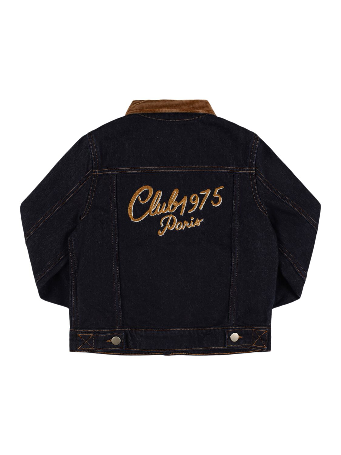 BONPOINT EMBROIDERED COTTON DENIM JACKET 