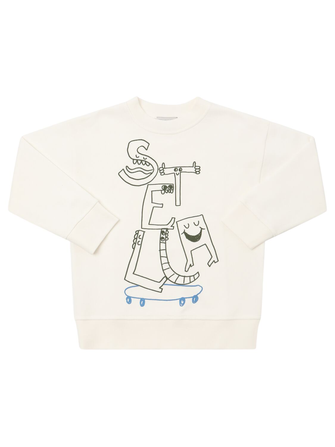 STELLA MCCARTNEY KIDS Printed Cotton Crewneck Sweatshirt