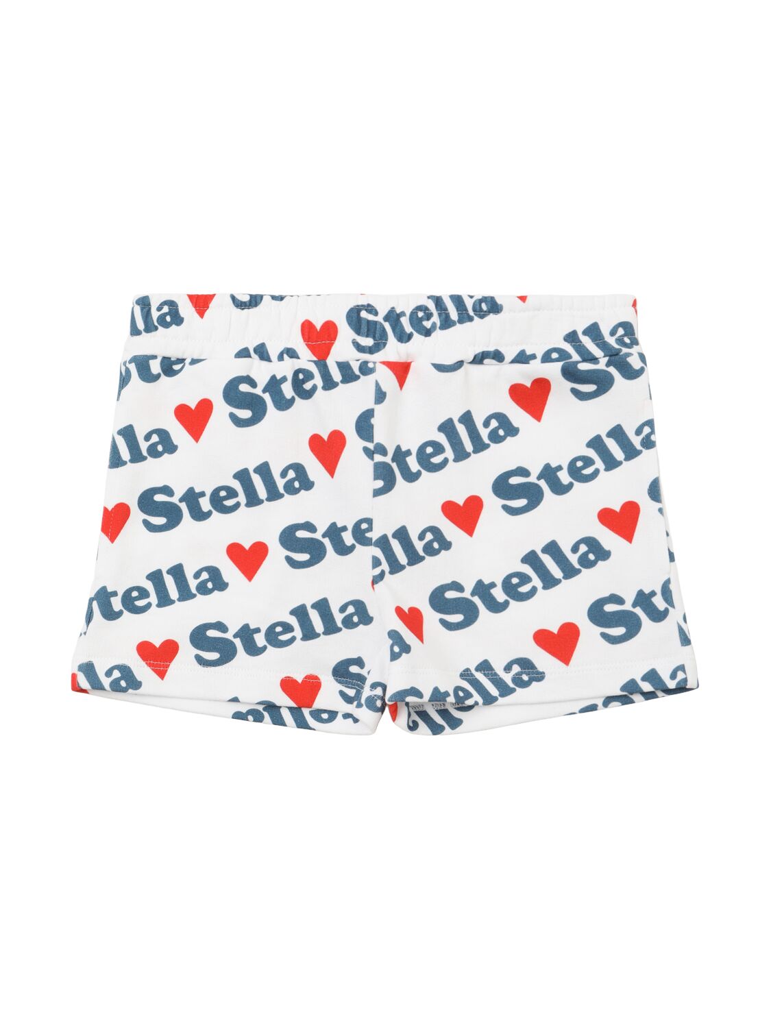 Stella Mccartney Printed Cotton Sweat Shorts In White/multi