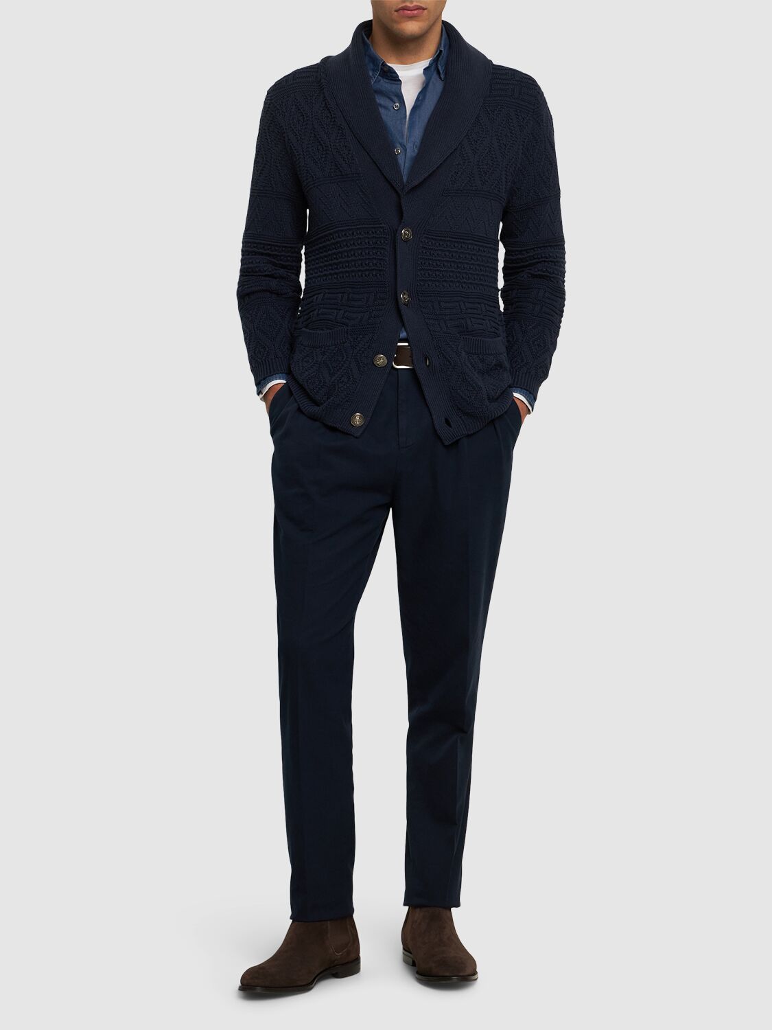 Brunello Cucinelli Cardigan In Navy