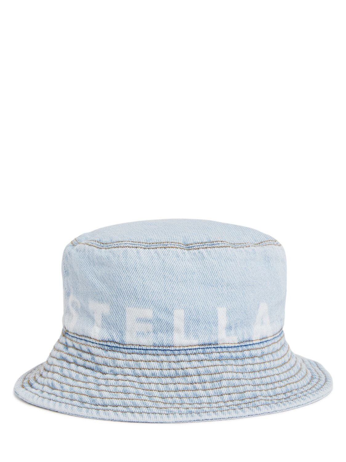 Printed Cotton Chambray Bucket Hat