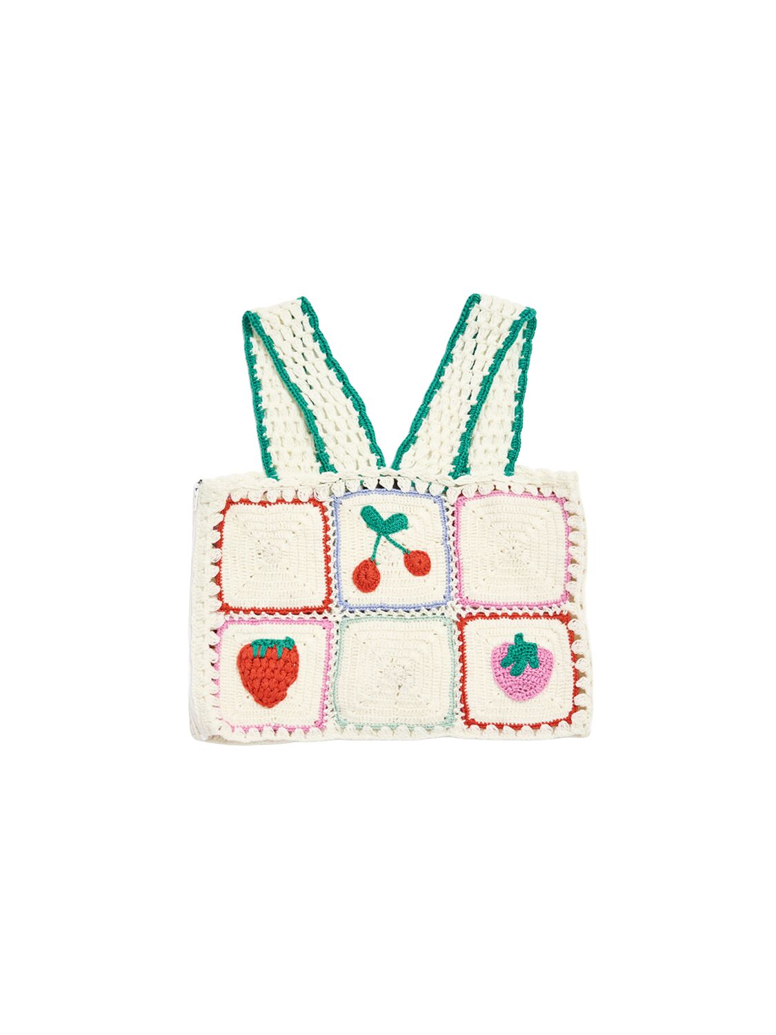 Stella Mccartney Embroidered Cotton Knit Top In Multicolor