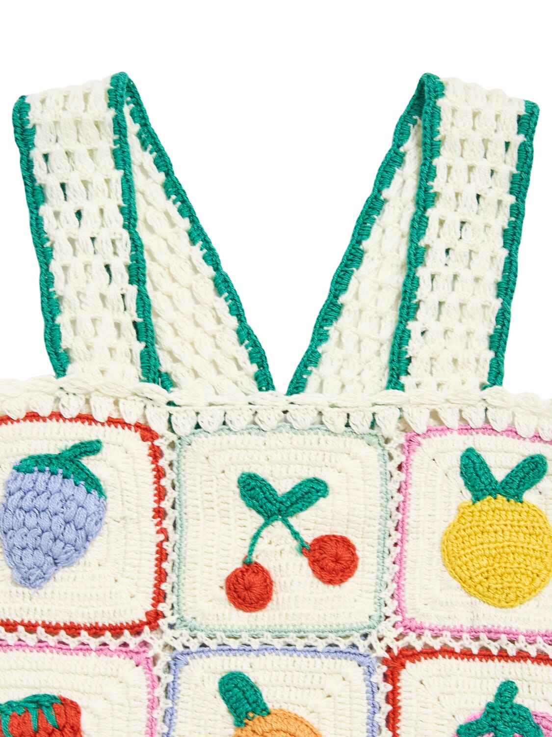 Stella Mccartney Embroidered Cotton Knit Top In Multicolor