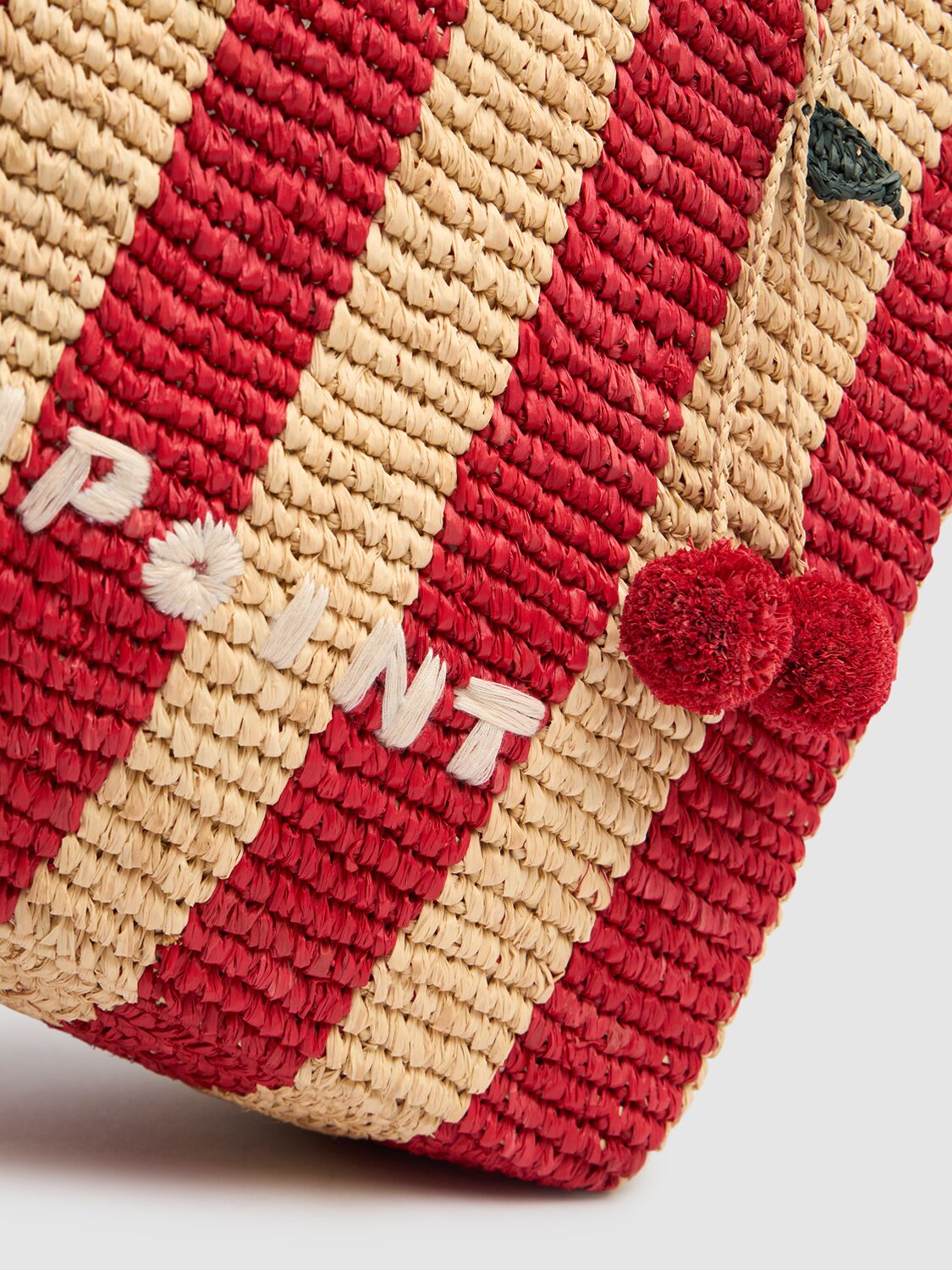 BONPOINT RAFFIA TOTE BAG W/LOGO 