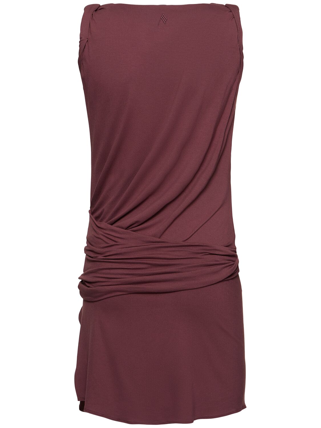 Attico Women's Mini Dress Slim Con Scollo Ampio In Mauve Scuro In Viscosa In Dark Mauve