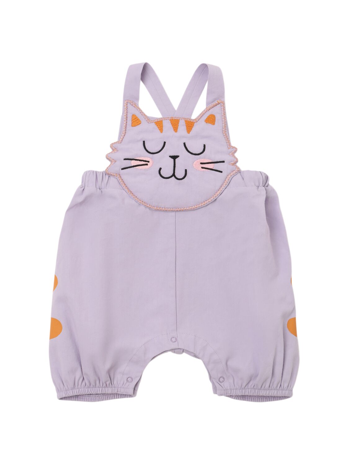 Stella Mccartney Cat Print Cotton Jumpsuit In Light Purple