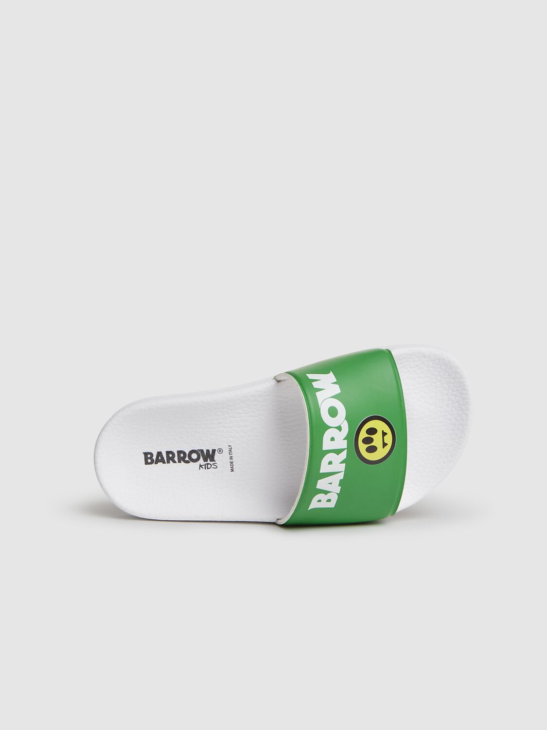 Barrow Logo Slide Sandals In Green