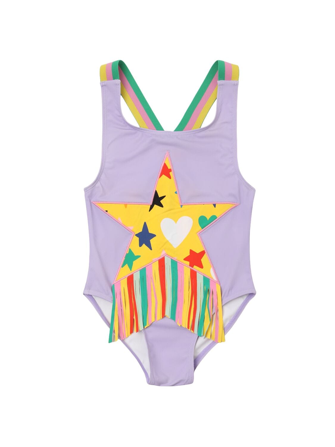 Star Embroidered Poly One Piece Swimsuit