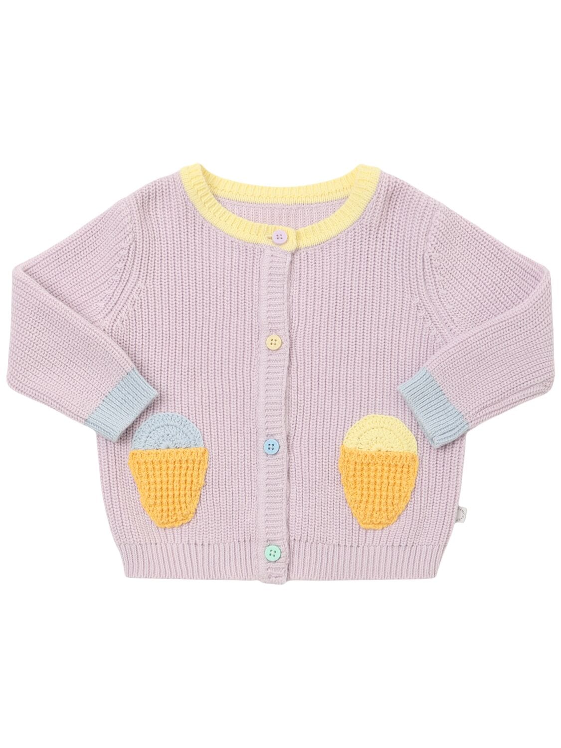 Cotton Knit Crochet Cardigan