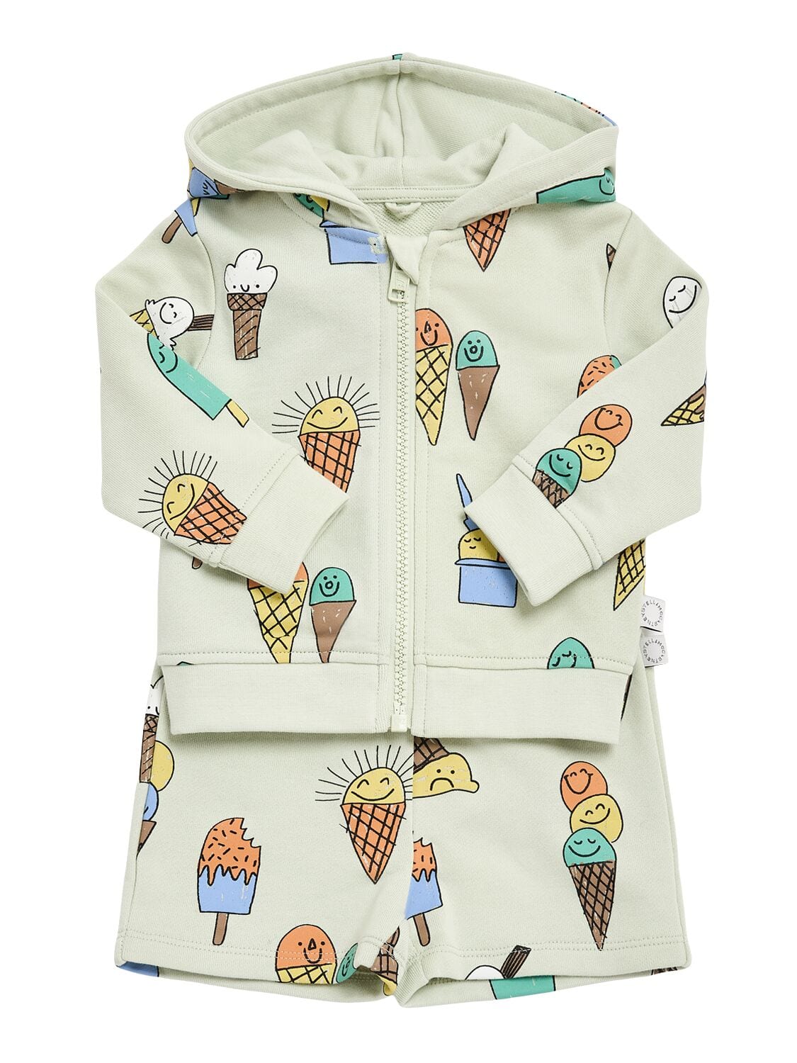 Printed Cotton Sweatshirt & Shorts