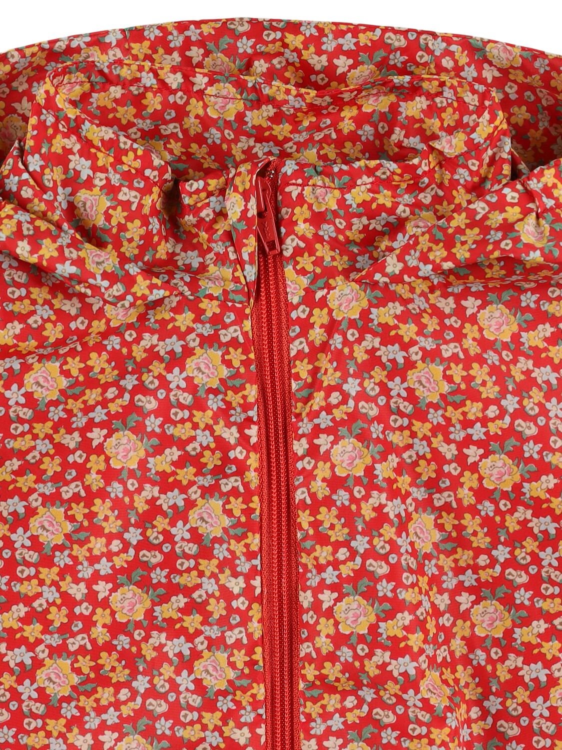 Shop Bonpoint Printed Poly Hooded Jacket In Multicolor