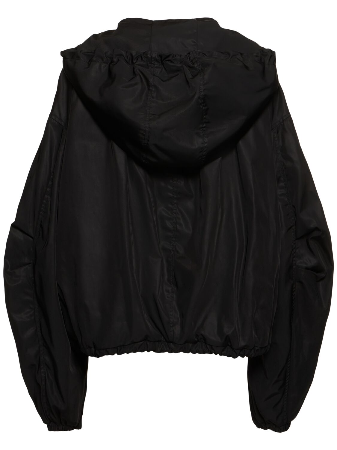 Attico Hooded Bomber Jacket Casual Jackets And Parka In Black