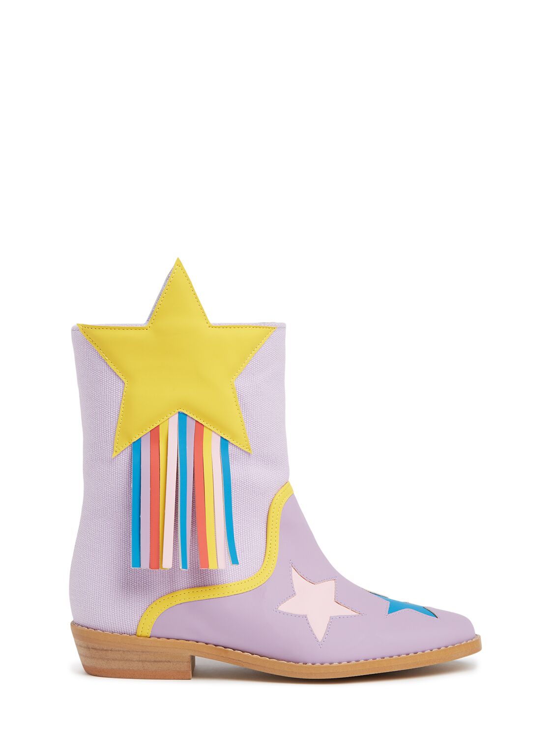 Stella Mccartney Star Pattern Western Boots In Multicolor
