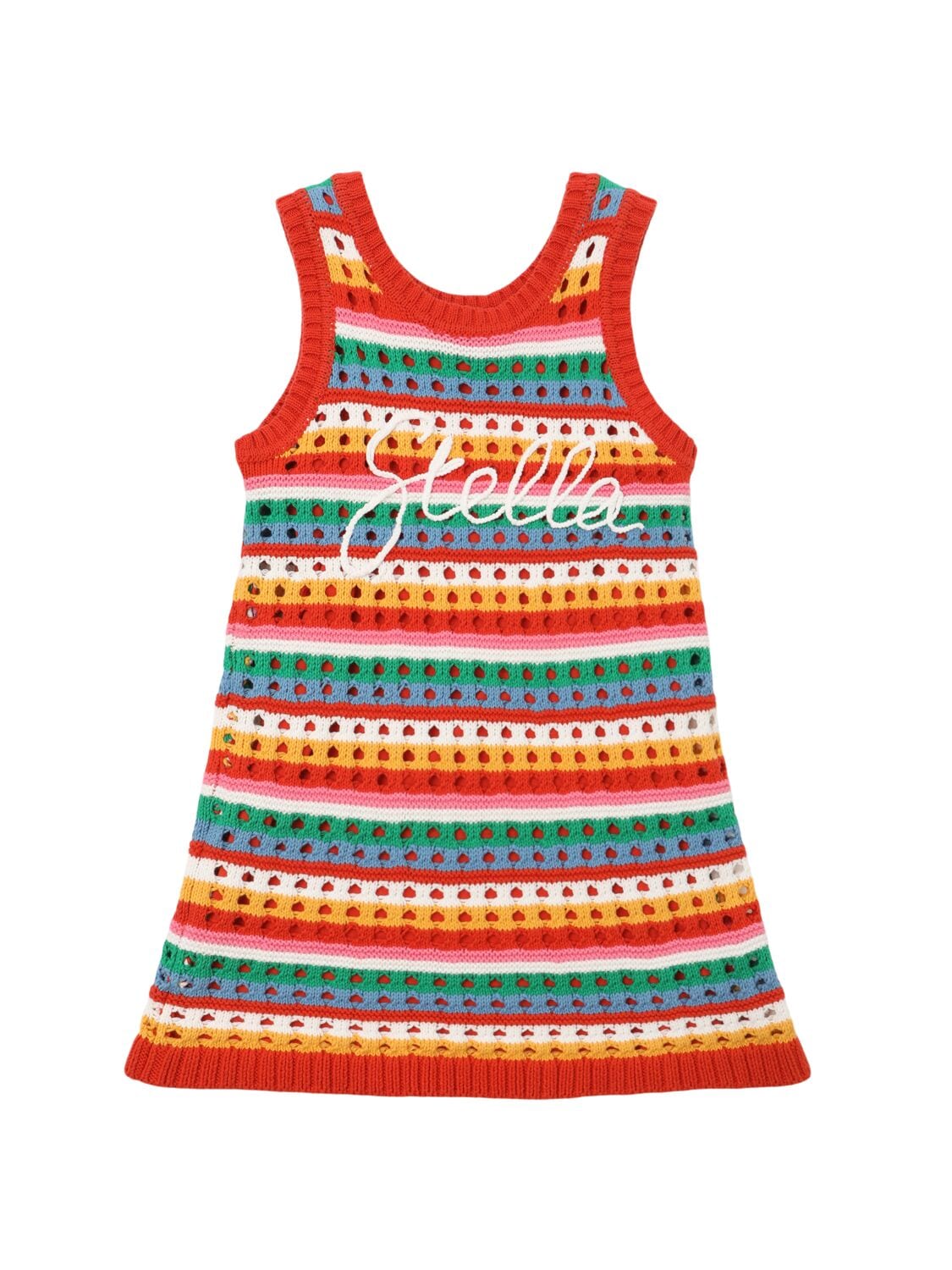 Embroidered Cotton Knit Dress