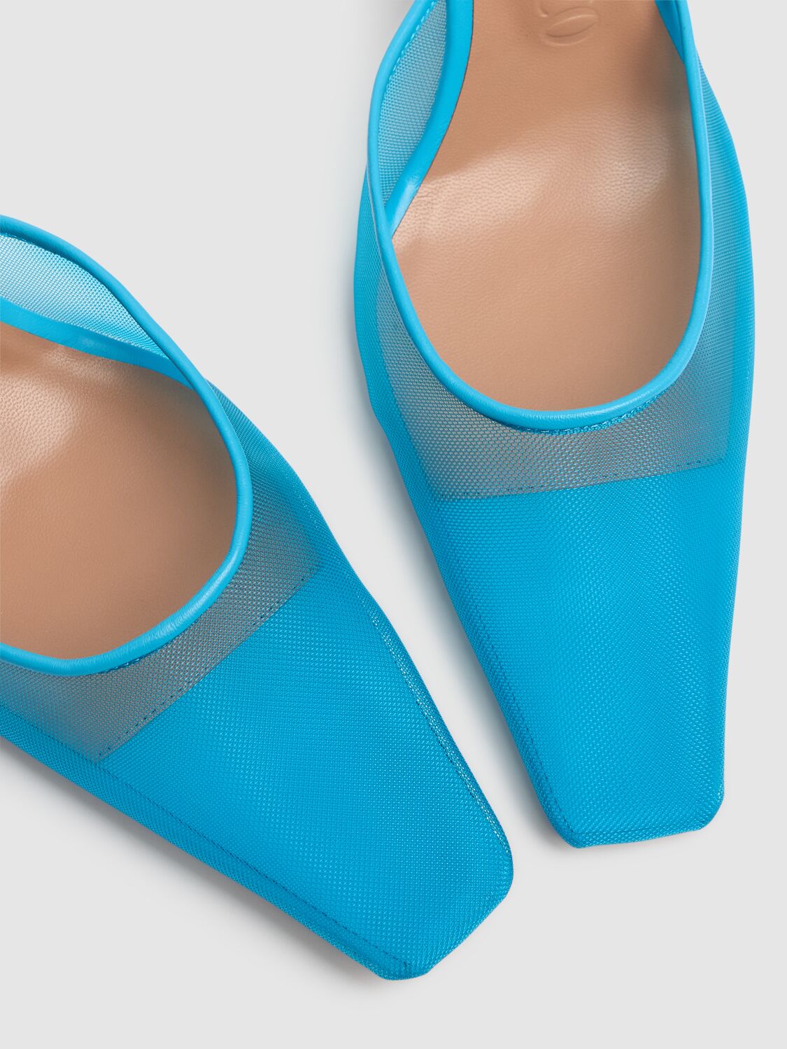 Attico Blue Juno Mules In 浅蓝色