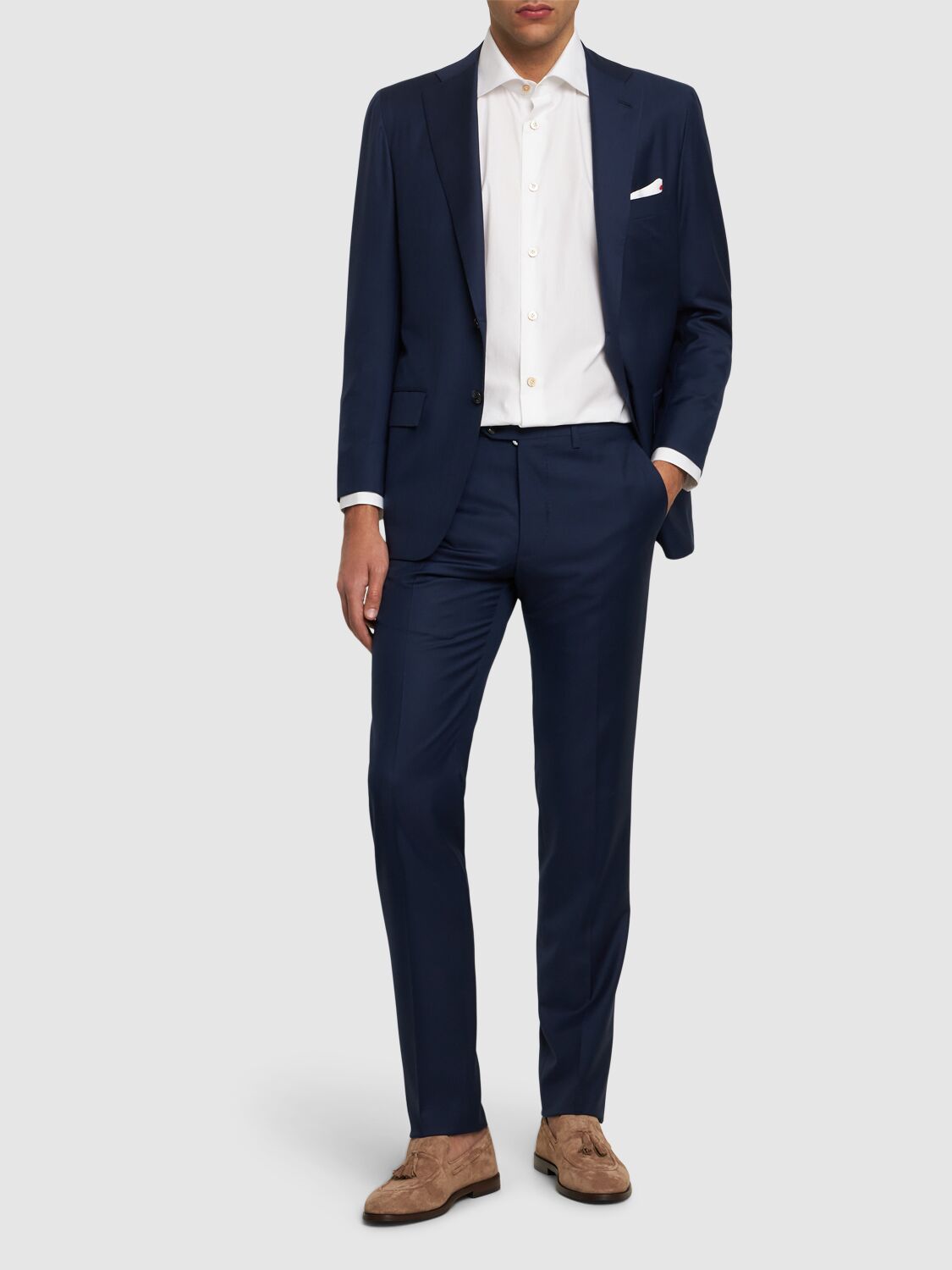 Shop Kiton Cotton Shirt In White